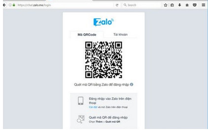 Đăng nhập Zalo trên Web không cần tải về máy