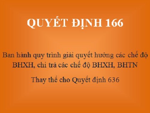 Tải quyết định 166/QĐ-BHXH, ban hành quy trình giải quyết hưởng các chế độ BHXH