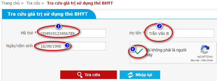 tra cứu giá trị sử dụng BHYT