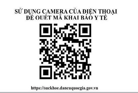 mã QR khai báo di chuyển nội địa