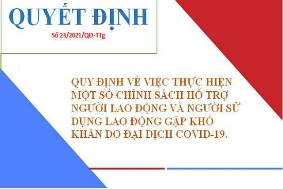 Toàn văn Quyết định số 23/2021/QĐ-TTg, về thực hiện chính sách hỗ trợ người lao động, người sử dụng lao động