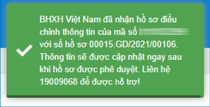 thay đổi thông tin giao dịch điện tử thành công