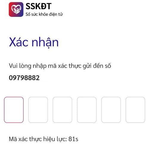 xác nhận Ứng dụng SSKĐ