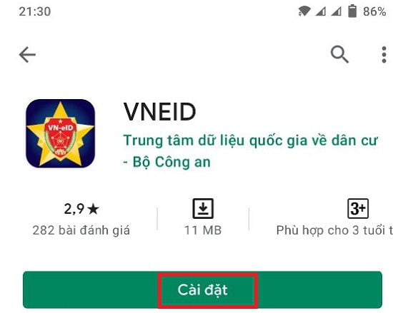 ứng dụng VNEID