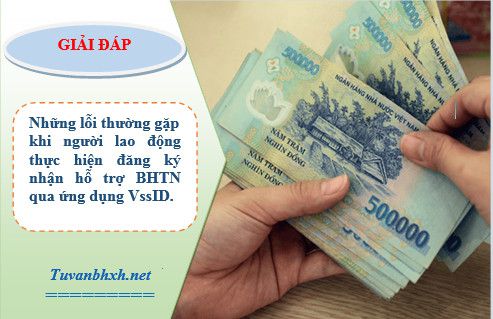 Một số lỗi người lao động gặp phải khi đăng ký nhận hỗ trợ BHTN qua ứng dụng VssID.