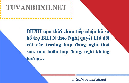 Chưa nhận hồ sơ hưởng hỗ trợ BHTN đối với trường hợp đang thai sản, ốm đau, nghỉ không lương, tạm hoãn HĐLĐ