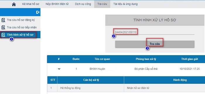 cách tra cứu tình hình xử lý hồ sơ