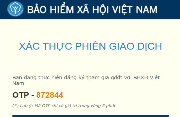 nhập mã xác thực gửi về mail