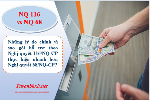 vì sao gói hỗ trợ theo Nghị quyết 116 giải quyết nhanh hơn Nghị quyết 68