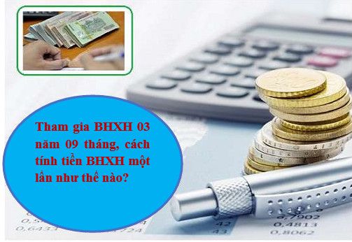 Tham gia 03 năm 09 tháng. Mức hưởng BHXH một lần được tính như thế nào?