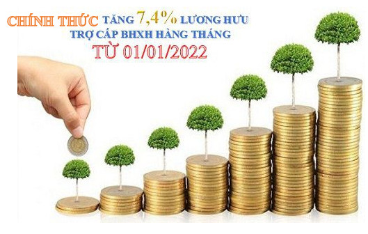 Chính thức! Tăng mức lương hưu, trợ cấp bảo hiểm xã hội và trợ cấp hằng tháng từ 1/1/2022