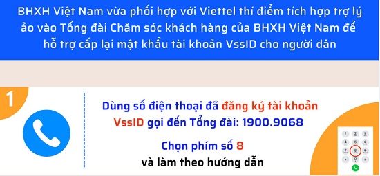 cấp lại mật khẩu VssID không cần email