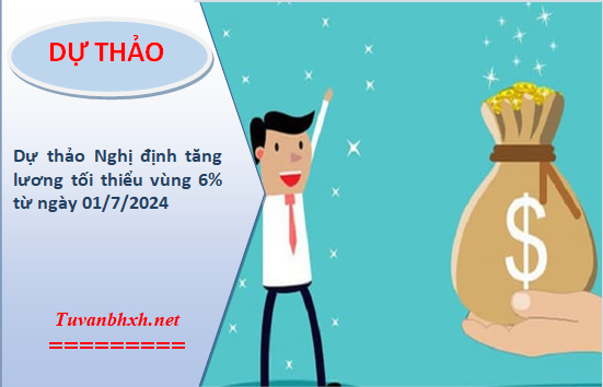 Tải dự thảo Nghị định tăng lương tối thiểu vùng 6% từ ngày 01/7/2024