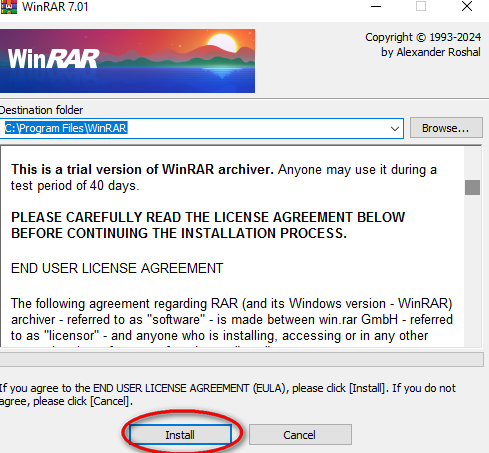 cài đặt winrar