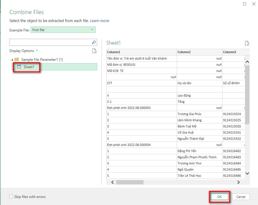 Gộp nhiều file Excel thành 1 file không mất dữ liệu