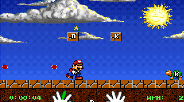 Mario teaches typing online – phần mềm gõ 10 ngón